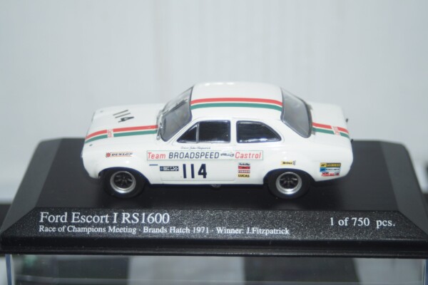 Minichamps ford escort mk1 rs 1600 #114 brands hatch 1971 fitzpatrick 400 718114 1:43