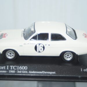 Minichamps ford escort mk1 rs 1600 #16 san remo rally 1968 andersson 400 688116 1:43