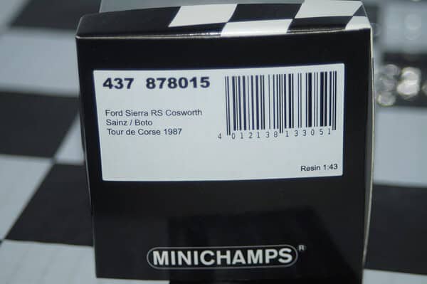 Minichamps ford sierra rs cosworth #15 tour de corse rally 1987  437 878015 1:43
