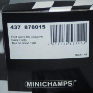 Minichamps ford sierra rs cosworth #15 tour de corse rally 1987  437 878015 1:43