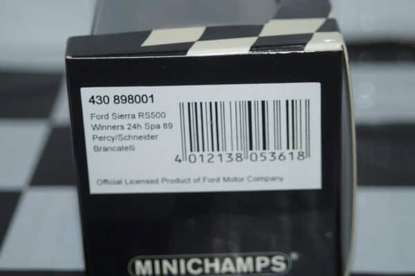 Minichamps ford sierra rs 500 #1 winners 24hr spa 1989 437 898001 1:43
