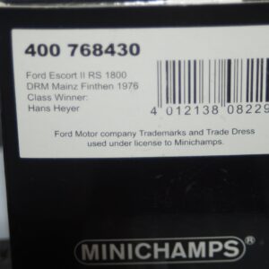 Minichamps ford escort mk2 rs2000 white 400 084300 1:43