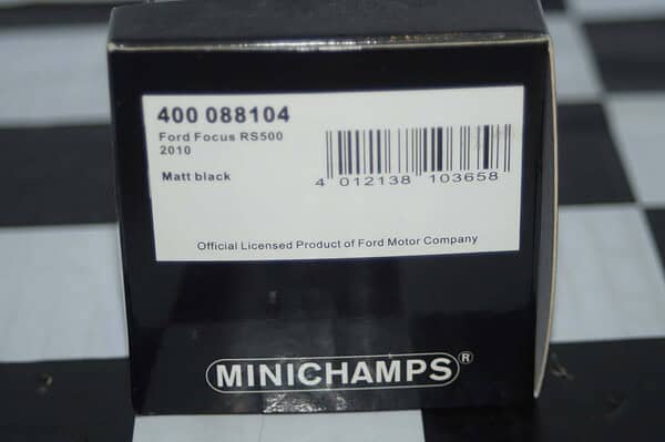 Minichamps ford focus rs500 (dealer box) 2010 matt black ltd 500 1:43