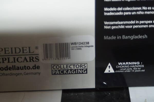 Whitebox lancia delta integrale 16v 1989 white 1:24 wb124238