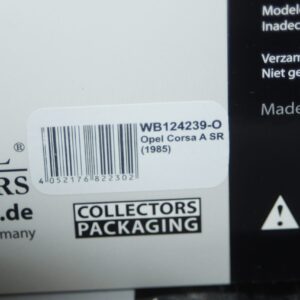 Whitebox opel / vauxhall corsa a sr 1985 white 1:24 wb124239-o