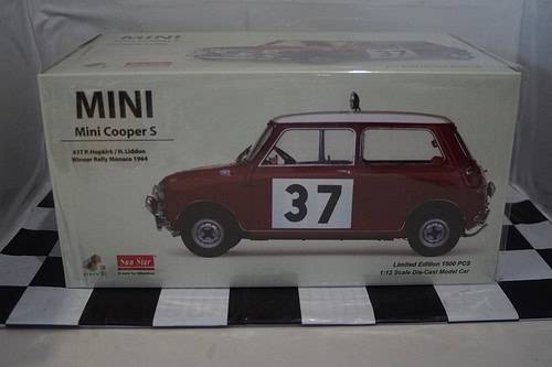 Sunstar mini cooper s 1964 #37 paddy hopkirk red ref 5326 1:12 scale