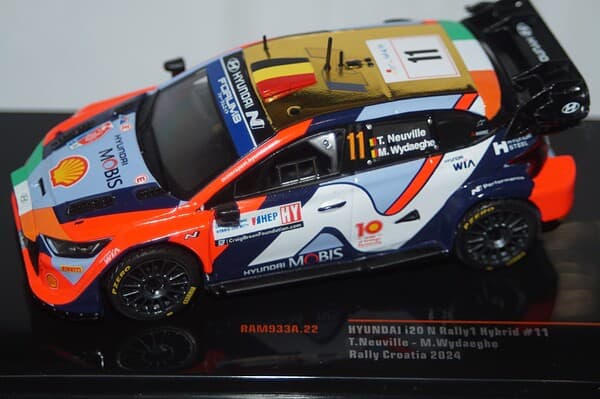 Ixo hyundai i20 n rally1 #11 rally croatia 2024 t.neuville 1:43 ram933a.22