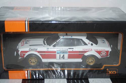 Ixo toyota celica 2000 gt(ra21) #14 rac rally 1977 p-i.walfridson 1:18 18rmc189b