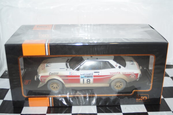 Ixo toyota celica 2000 gt(ra21) #14 rac rally 1977 p-i.walfridson 1:18 18rmc189b