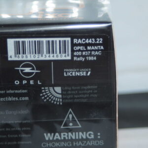 Ixo opel manta 400 rac rally 1984 #37 "gold card" 1:43 diecast rac443.22
