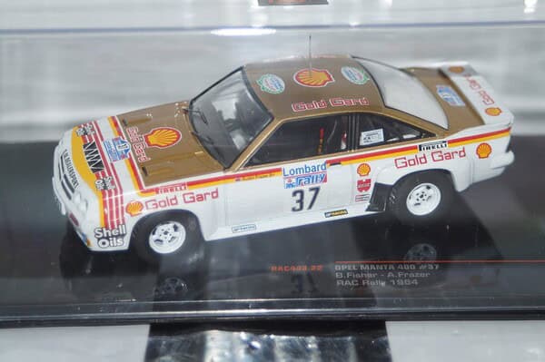 Ixo opel manta 400 rac rally 1984 #37 "gold card" 1:43 diecast rac443.22