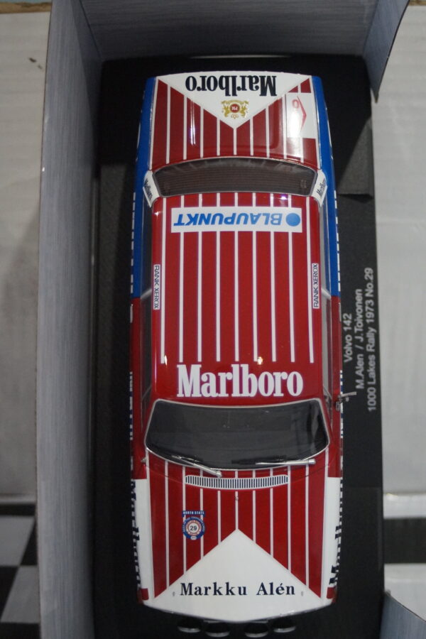 Modelcar group volvo 142 1000 lakes rally 1973 #5 1:18 scale mcg18529r