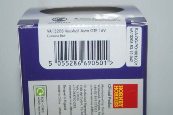 Vanguards vauxhall astra gte 16v carmine red va13208 1:43