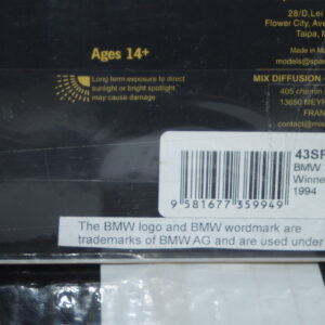 Spark bmw 3.0 csl winner 24h spa 1973 #10 1:43 resin 43spa1973