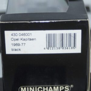 Minichamps opel kapitan 1969-1977 in black 1:43 430 046001