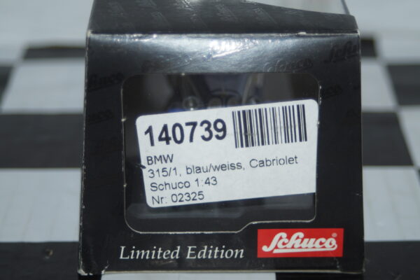 Schuco bmw 316i compact blue 1:43 scale diecast ref 04003