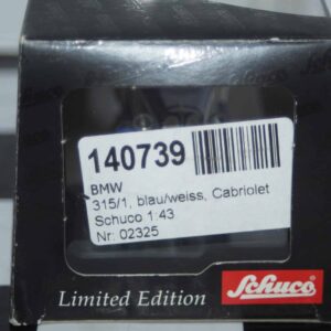 Schuco bmw 316i compact blue 1:43 scale diecast ref 04003