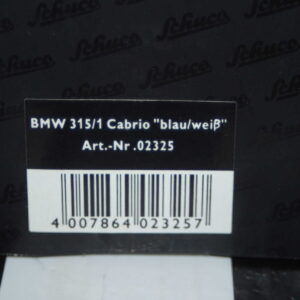 Schuco bmw 316i compact blue 1:43 scale diecast ref 04003