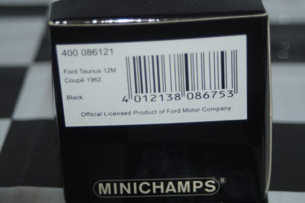Minichamps ford taunus 12m coupe 1962 in black 1:43 ref 400 086121