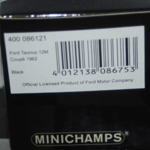 Minichamps ford taunus 12m coupe 1962 in black 1:43 ref 400 086121