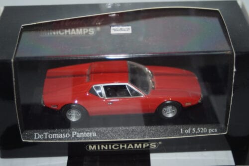 Minichamps detomaso pantera 1972 in red ref 400 127500 1:43
