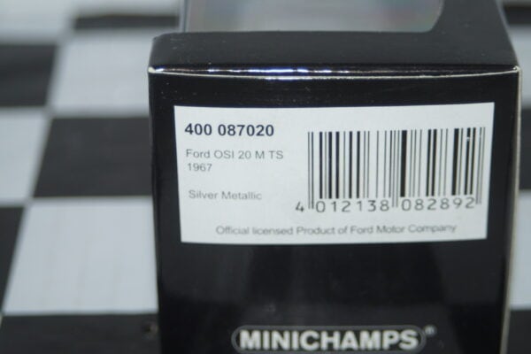 Minichamps ford osi 20 m ts 1967 in silver 1:43 ref 400 087020