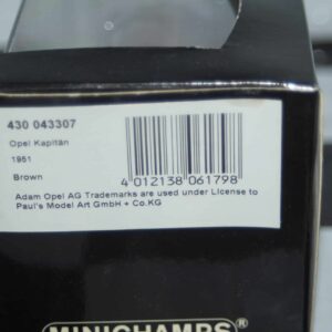 Minichamps opel kapitan 1951 in brown 1:43 430 043307