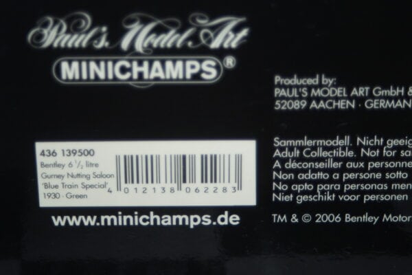 Minichamps bentley s1 continental flying spur 1955 ref 436 139550 1:43
