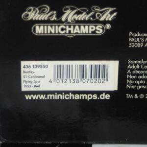 Minichamps bentley s1 continental flying spur 1955 ref 436 139550 1:43