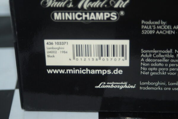 Minichamps lamborghini lm002 1984 black 1:43 436 103371