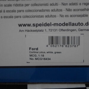 Model car group ford cortina (lotus) mk1 in white ref mcg18434 in 1:18th