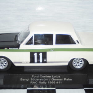 Model car group ford cortina (lotus) rac rally 1966 in white #11 ref mcg18435r in 1:18th