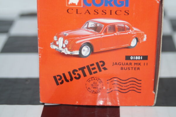 Corgi jaguar mk2 from buster in red ref 01801 1/43rd