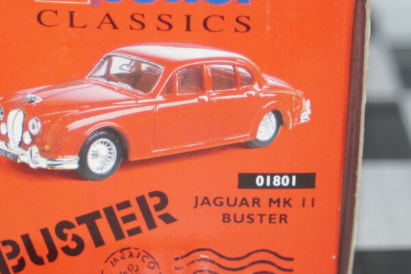 Corgi jaguar mk2 from buster in red ref 01801 1/43rd