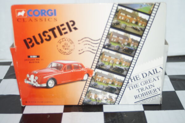 Corgi jaguar mk2 from buster in red ref 01801 1/43rd