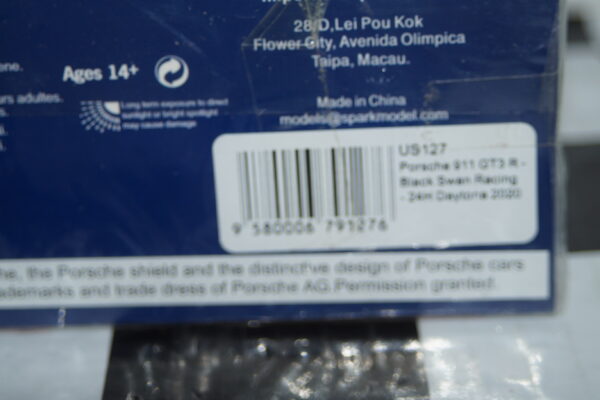 Spark porsche 911 gt3 r 24h daytona 2020 1:43 ref us127 ltd 300