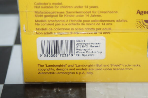 Spark lamborghini huracan winner spas 2020 1:43 ref sb381