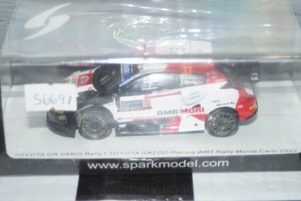 Spark toyota gr yaris rally 1 no33 monte carlo 2022 e.evans 1:43 resin s6691