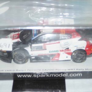 Spark toyota gr yaris rally 1 no33 monte carlo 2022 e.evans 1:43 resin s6691
