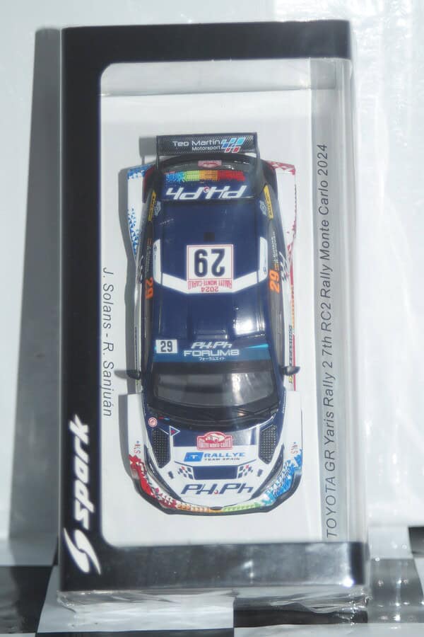 Spark toyota gr yaris 7th rc2 monte carlo 2024 j.solans #29 1:43 resin s6864