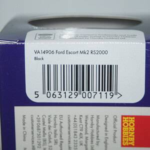 Vanguards ford escort mk2 rs2000 black 1/43 ref va14906