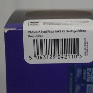 Vanguards ford focus mk3 rs orange 1/43 ref  va15306