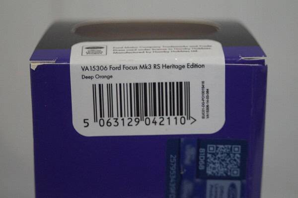 Vanguards ford focus mk3 rs orange 1/43 ref  va15306