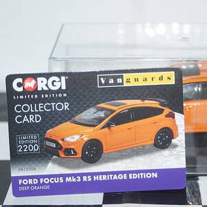 Vanguards ford focus mk3 rs orange 1/43 ref  va15306