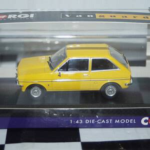 Vanguards ford fiesta mk1 1.1 ghia yellow 1/43 ref  va12513