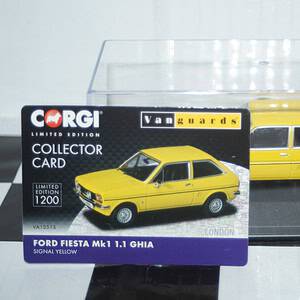Vanguards ford fiesta mk1 1.1 ghia yellow 1/43 ref  va12513