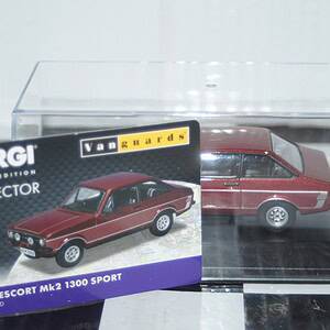 Vanguards ford escort mk2 1300 sport red 1/43 ref va12623