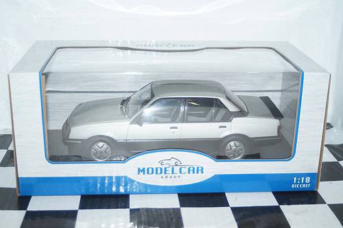 Model car group opel ascona / cavalier c sr 1981 in silver mcg18460 1:18th