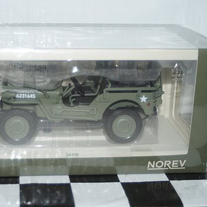 Norev willys jeep army 1944 d-day green 1:18 scale 189016