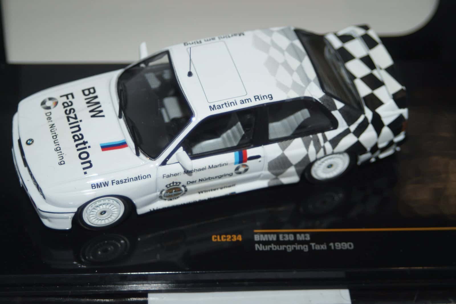 Ixo bmw e30 m3 nurbugring taxi 1990 1:43 diecast clc234